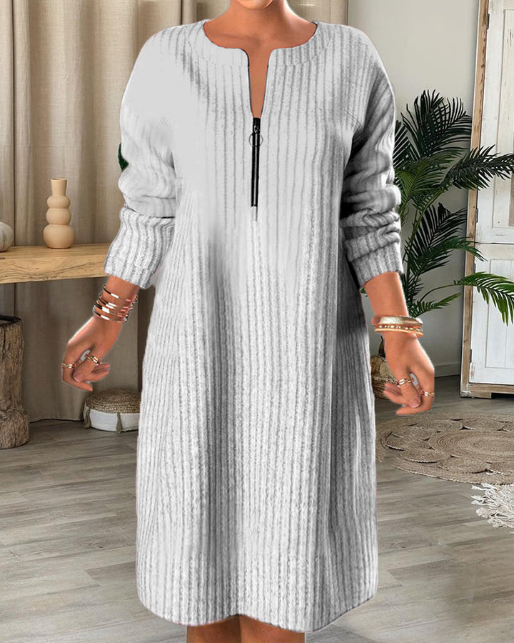 Zara® | Elegant Zip-Up Sweater Dress