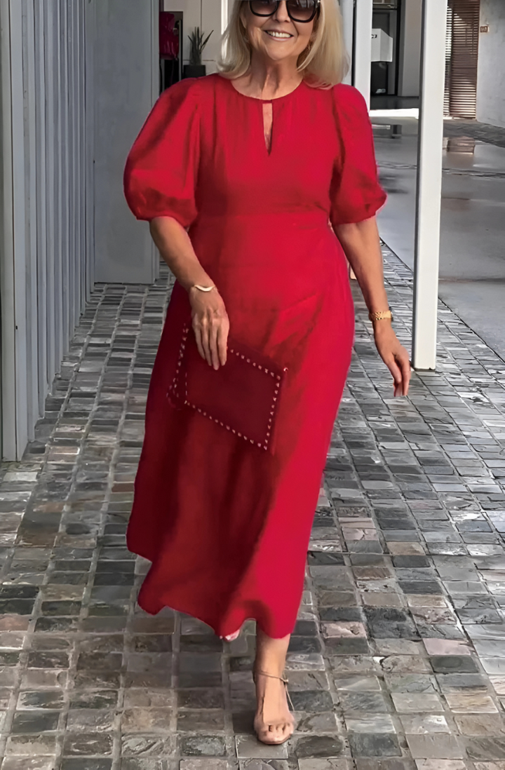 Pounamu - Puff-Sleeve Dress