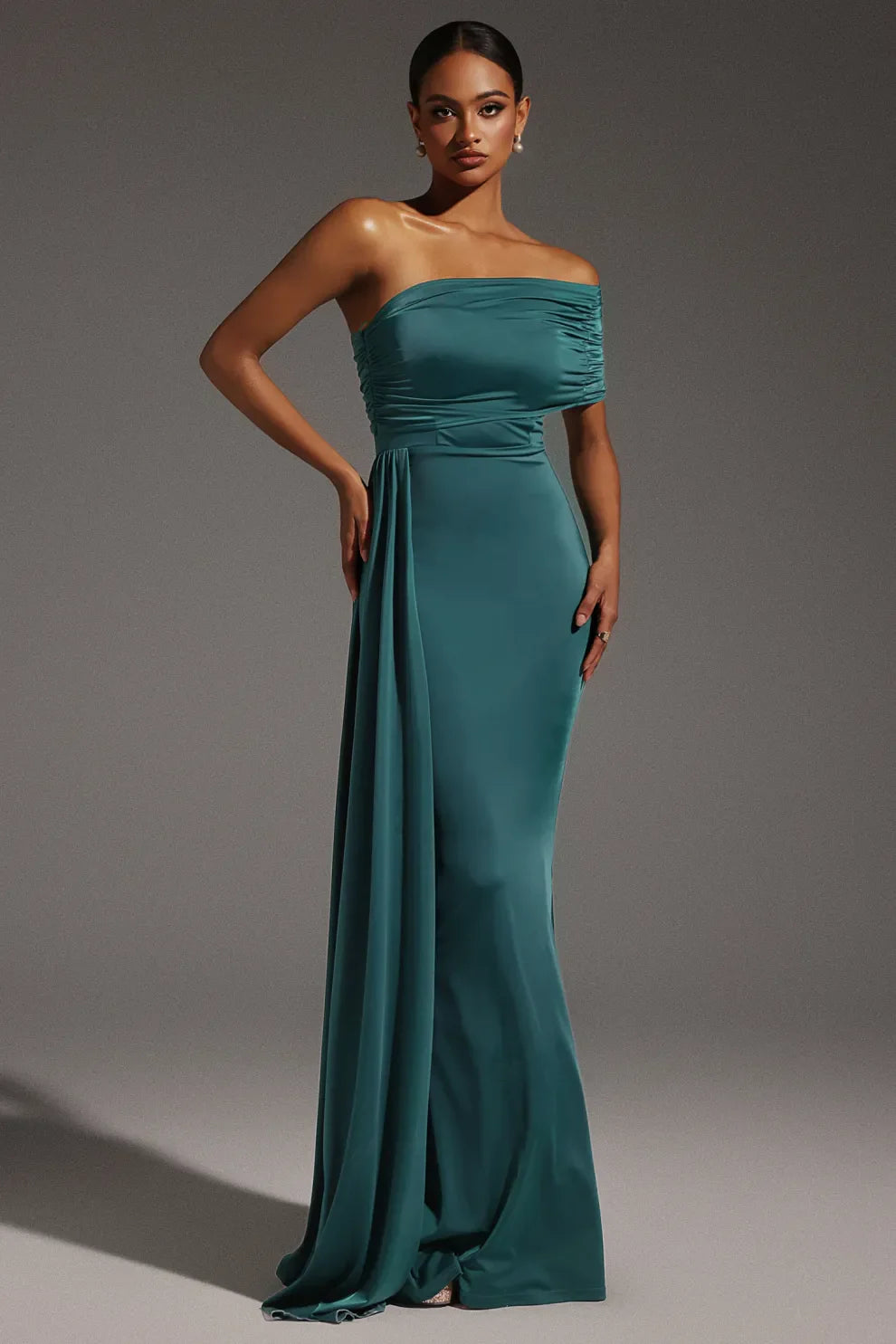 Davina | Sleeveless One Shoulder Maxi Dress