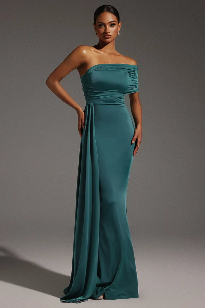 Davina | Sleeveless One Shoulder Maxi Dress