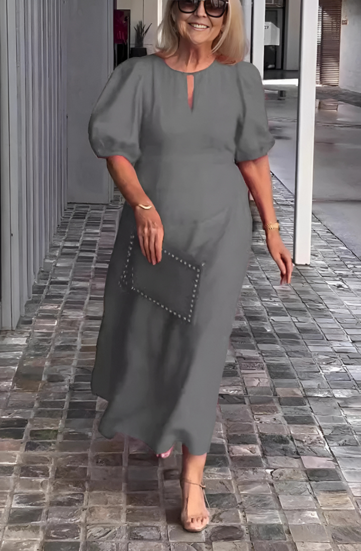 Pounamu - Puff-Sleeve Dress