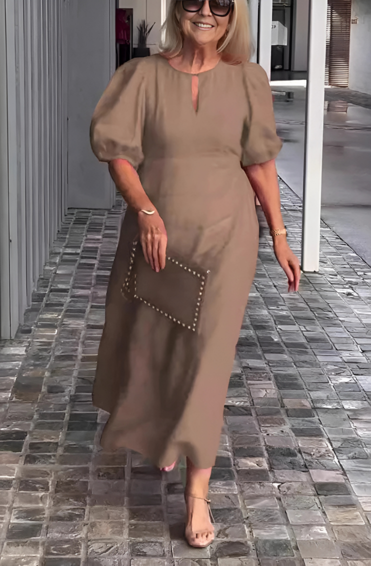 Pounamu - Puff-Sleeve Dress