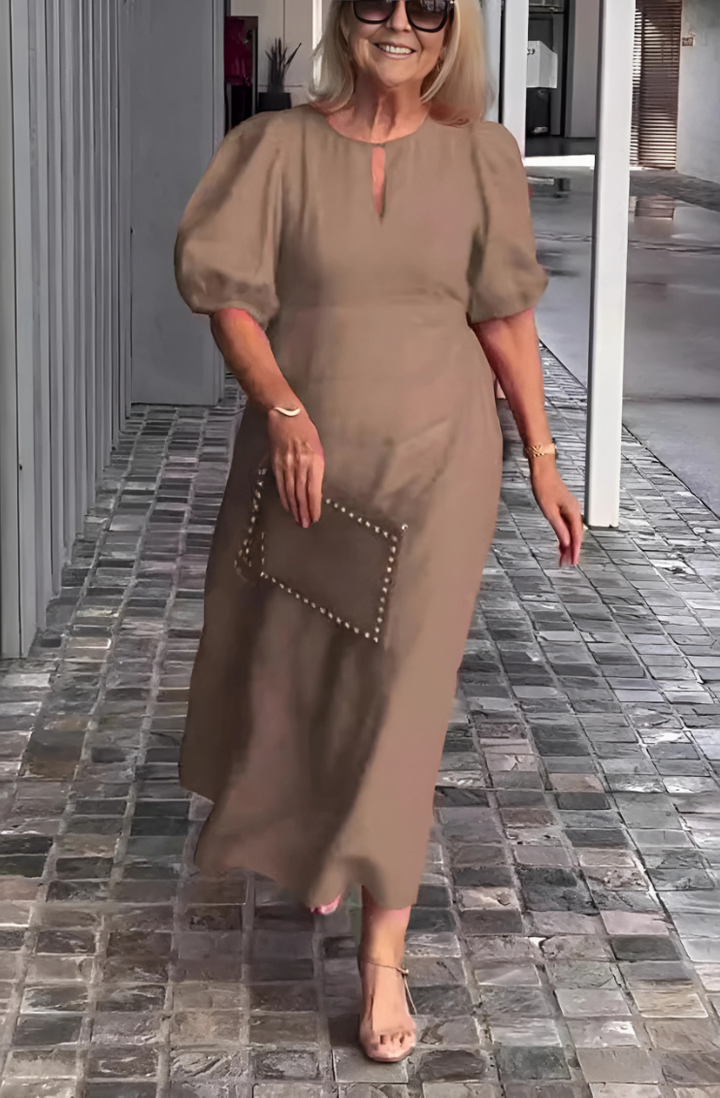 Pounamu - Puff-Sleeve Dress