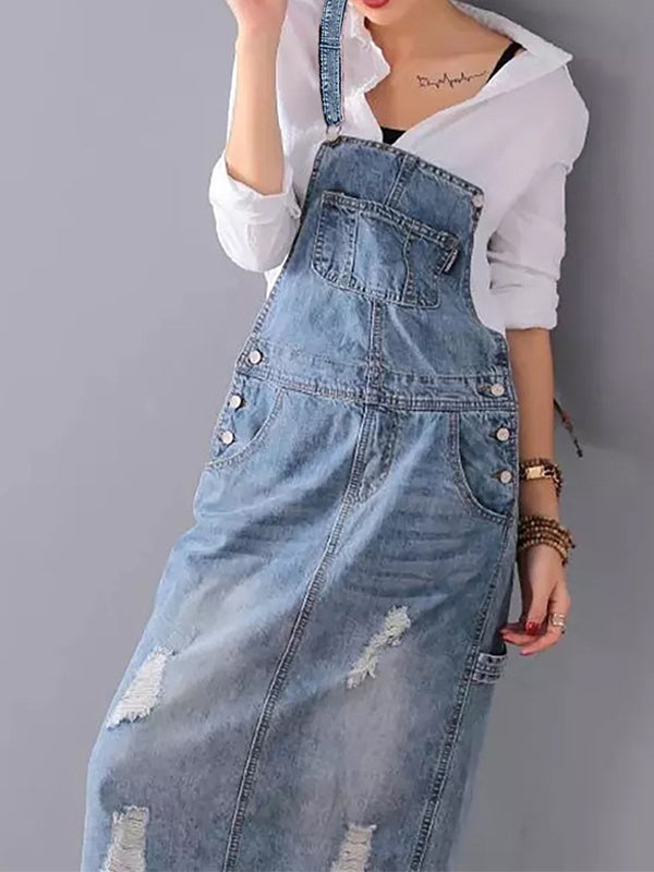 Evelyn/ Retro Denim Jumpsuit
