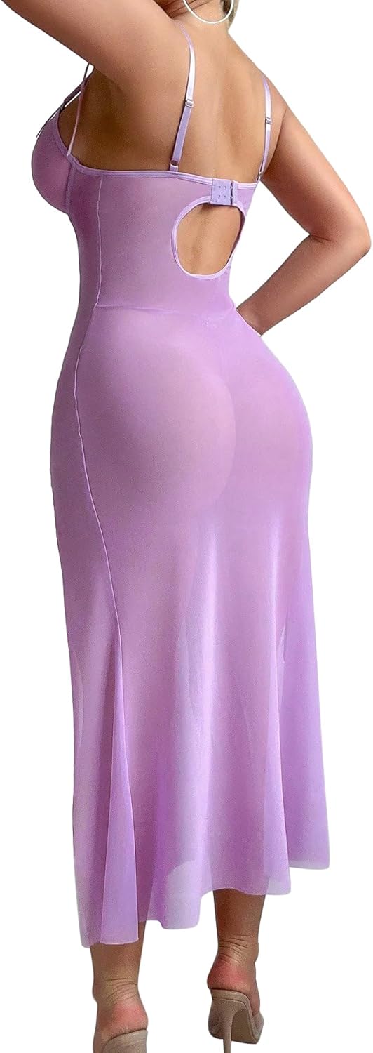 Camille's Enchantress Split Maxi Lingerie Set