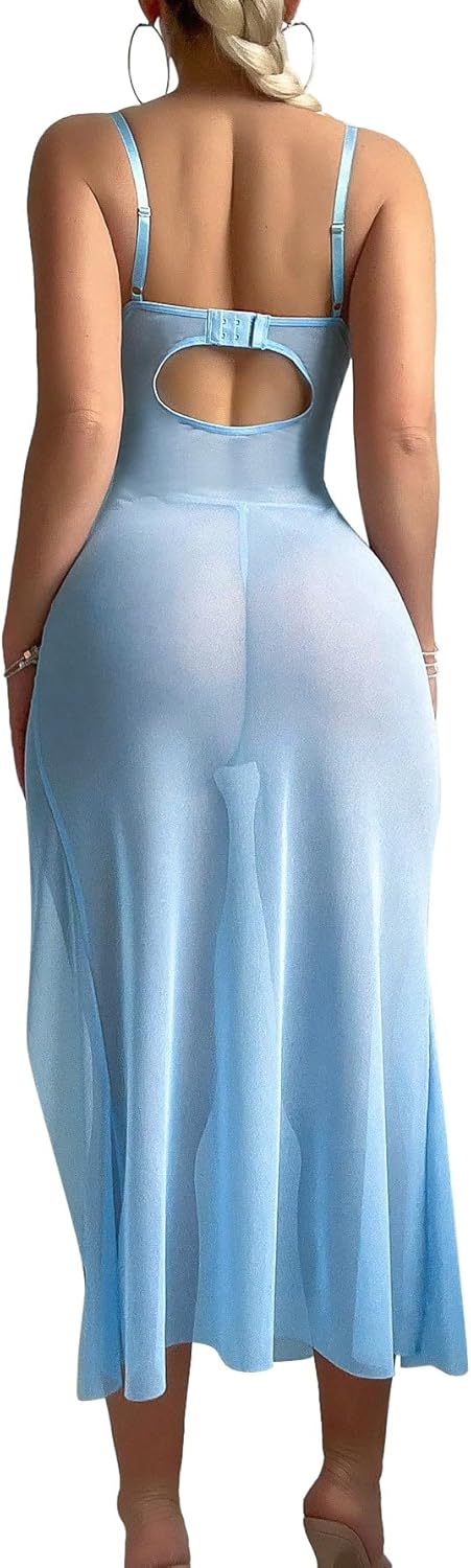 Camille's Enchantress Split Maxi Lingerie Set