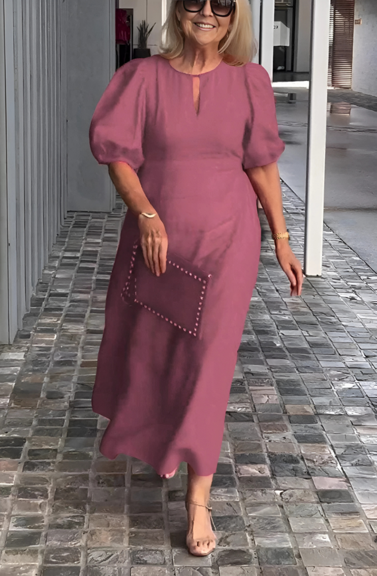Pounamu - Puff-Sleeve Dress