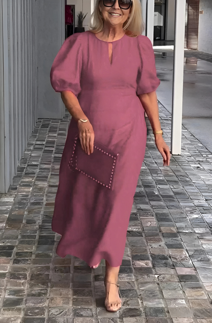 Pounamu - Puff-Sleeve Dress