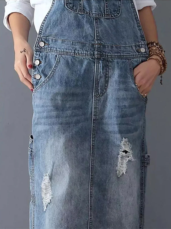 Evelyn/ Retro Denim Jumpsuit