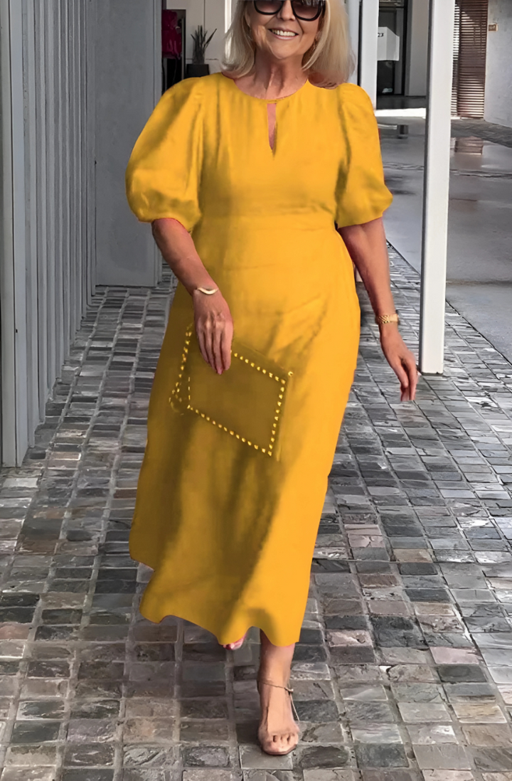 Pounamu - Puff-Sleeve Dress