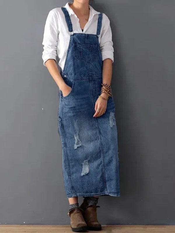 Evelyn/ Retro Denim Jumpsuit