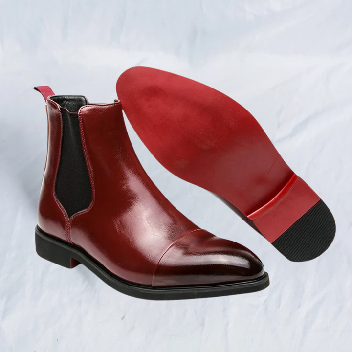 Annibale Carracci - Genuine Men's Leather Chelsea Boots
