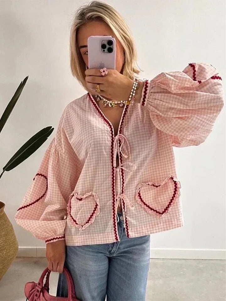Chloe - Heart Blouse