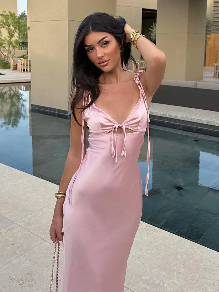 Bellamy | Sleeveless Satin Maxi Dress