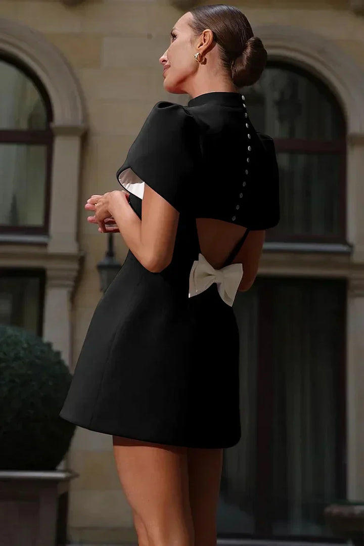 Rānui - Petal-Sleeve Mini Dress