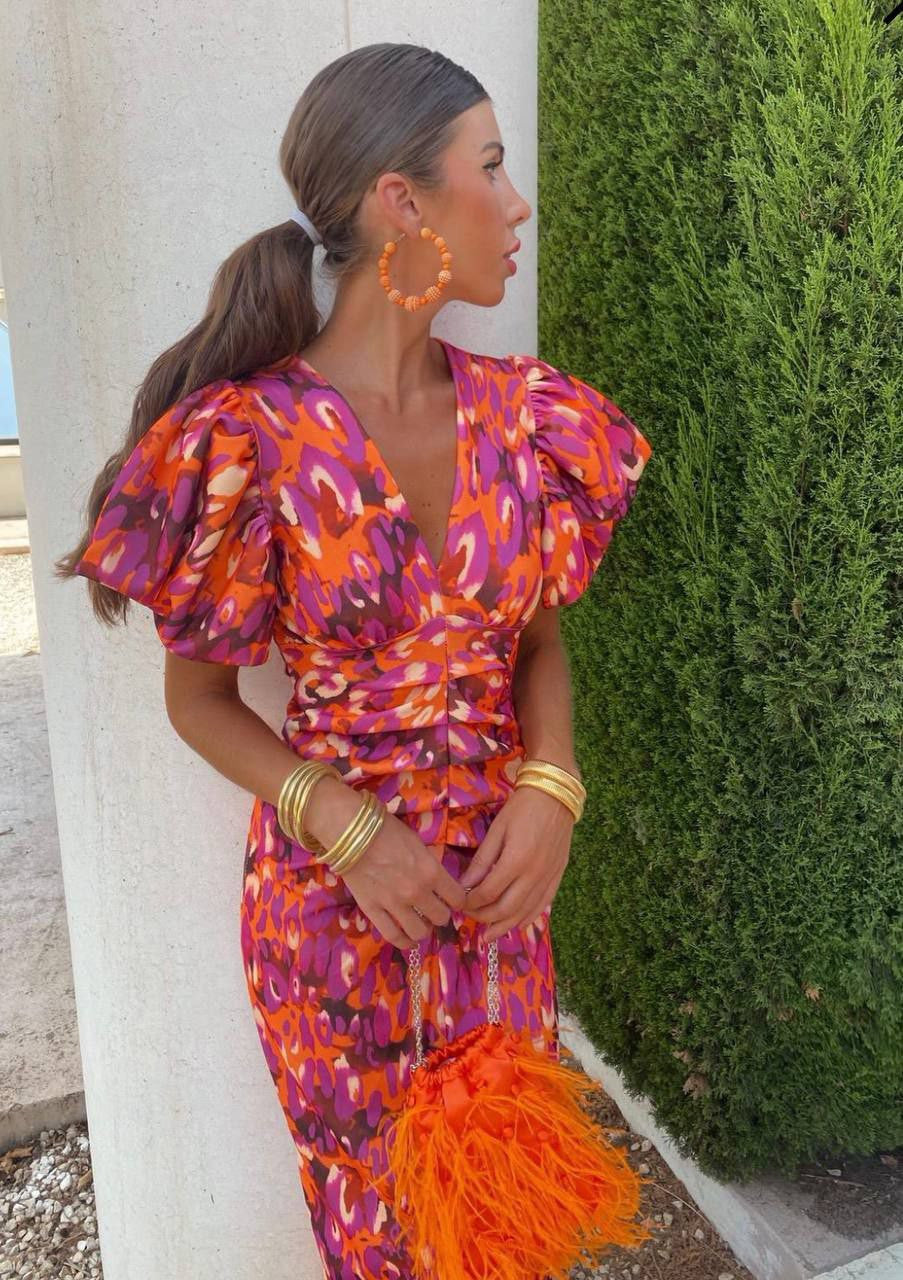 Camille | Puff Sleeves Dress