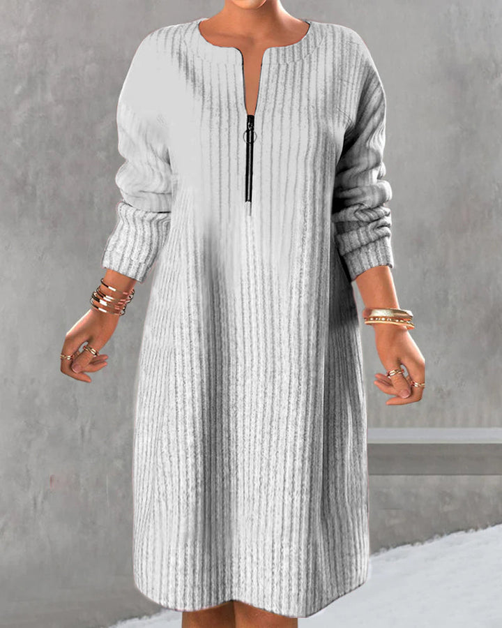 Zara® | Elegant Zip-Up Sweater Dress